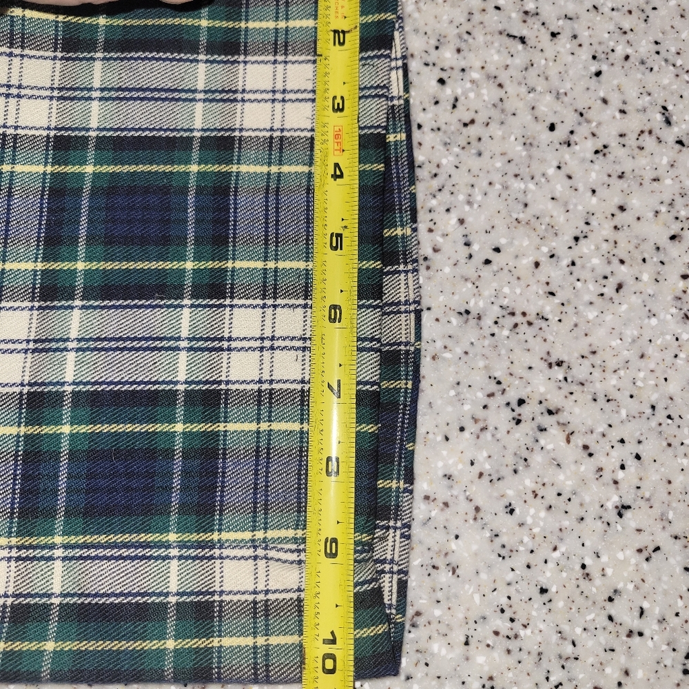 Vintage Levi's Panatela slacks. Green/WHT/blue/yellow plaid. Never worn!!! - Picture 3 of 5